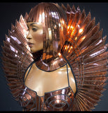 THE ORIGINAL Divamp goddess bolero stand up collar ,scifi robot futuristic stole shrug cybergoth wrap armor fetish egyptian costume