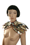 egyptian collar neck corset shoulder armor necklace choker in gold slave collar victorian edwardian fetish steampunk cyber goth