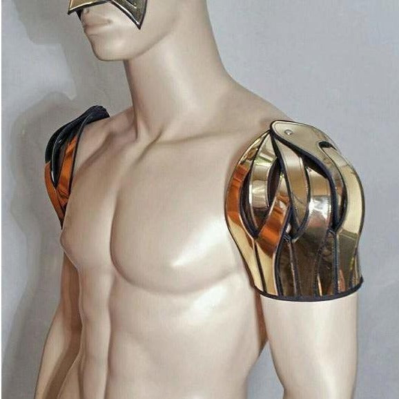 futuristic single shoulder armor, spartan armour shoulder cuff, pauldron epaulet , powldron custom made for men or women