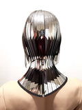 2 tone owl forehead Cleopatra metallic wig hairdress in chrome or gold egyptian goddess wig bob hairpiece bobcut headpiece metal futuristic