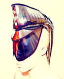 futuristic ponytail mohawk cyborg goggles , sci fi headdress , cyber eyewear, mask, goggles daft punk mask divamp couture