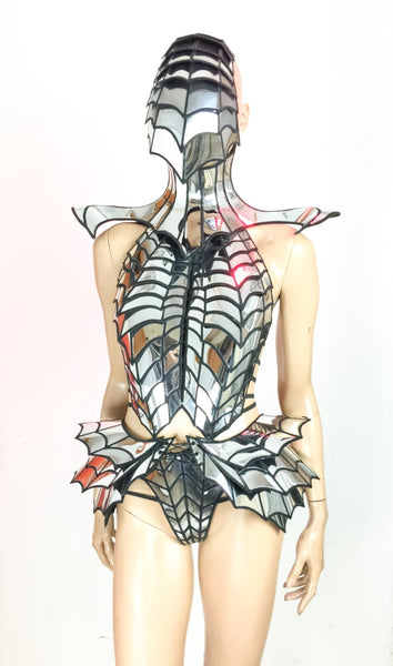Scorpion bustle, skirt. ,divamp couture ,gothic cosplay armour, futuristic cybergoth