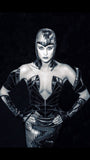 Divamp knight corset, robot costume futuristic cosplay corset, sci fi costume, burning man, steampunk, futuristic clothing
