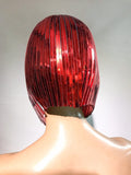 Asymmetric A line wig , metallic hairdress ,Jessica Rabbit hairpiece bobcut headpiece metal futuristic