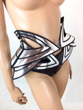 Fembot bustle , alien tutu skirt , cyborg hipbelt , futuristic undergarnment,robot costume