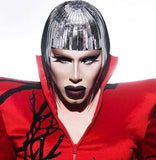 Divamp Couture Gold Cleopatra Wig: Metallic PVC Bob Hairpiece