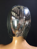 THE ORIGINAL Divamp Silver WIG ,Cleopatra metallic wig ,gold wig, hairdress egyptian wig, bob wig ,hairpiece headpiece metal futuristic