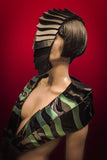 futuristic armadillo stole , sci fi, bolero cyber shawl , shoulder armour