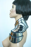 Segmented epaulettes , shoulder armor , military armour , shoulder pads