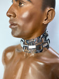 Chunky collar, cyborg neck piece, futuristic sturdy choker