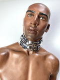Chunky collar, cyborg neck piece, futuristic sturdy choker