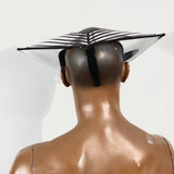 UFO frames headgear, robot, futuristic cyber glasses, silver face mask, 45 cm wide