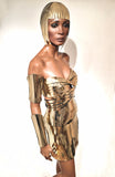 Divamp Couture Cleopatra Bustier, Egyptian goddess top, metallic corset