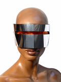 Monoblock Cyclops Robot Visor: Sci-Fi Cyberpunk Headgear