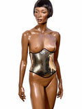 underbust korset top, futuristische taille cincher, wesp, waspie, cyber, cosplay, avantgarde, burlesque, futuristisch, sci fi, armor, chroom