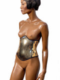 underbust korset top, futuristische taille cincher, wesp, waspie, cyber, cosplay, avantgarde, burlesque, futuristisch, sci fi, armor, chroom