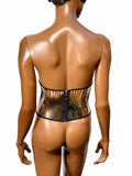 underbust korset top, futuristische taille cincher, wesp, waspie, cyber, cosplay, avantgarde, burlesque, futuristisch, sci fi, armor, chroom