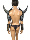 Shoulder armour ,Removable horns armor, fantasy costume