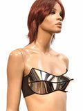 Bandeau-top bh, strapless cybergoth-top, futuristisch kostuum van divamp couture