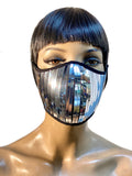 Futuristic chrome face mask, mouth mask,scifi muzzle, metallic mask