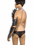 Robotic shoulder armour, cyborg arm . prosthetic robot arm, futuristic clothing armour