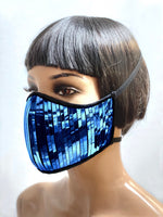 Futuristic chrome face mask, mouth mask,scifi muzzle, metallic mask