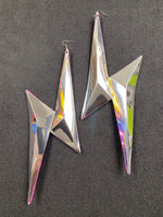 80s lightning 9.5” bolts eardrops , dragqueen earrings , futuristic pendant