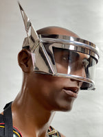 Antenna Monoblock cyclops, robot goggles retro futuristic eyewear, scifi visor, cyberpunk eyewear, future facemask