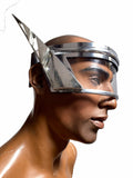 Antenna Monoblock cyclops, robot goggles retro futuristic eyewear, scifi visor, cyberpunk eyewear, future facemask