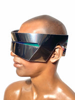 Anger monoblock cyclops, robot goggles futuristic eyewear, scifi visor, cyberpunk eyewear, future facemask