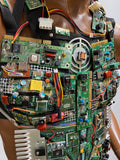 computer love chest plate, bust plate for men , futuristic cyberpunk