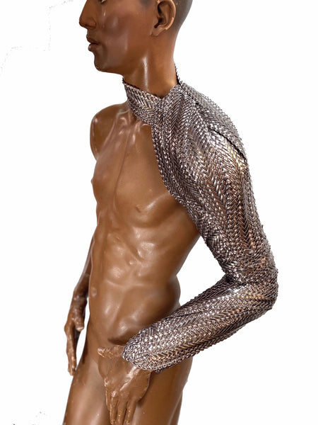 Biomech cyborg armor , biomechanical robot arm , armour , mechanical arm, futuristic prosthetic men