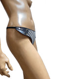 Wing chrome embroidered bottoms thong,silver string slip ,silver thong , dancer pants , cybergoth, futuristic clothing,gogo bottoms