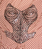 corset burlesque cyber fetish latex pvc steampunk clear transparent tattoo clubbing armor breastplate sci fi clothing futuristic