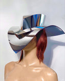 Space musketeer hat ,Big brim, futuristic fedora , incorporated visor