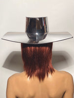 Space musketeer hat ,Big brim, futuristic fedora , incorporated visor