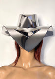 Space musketeer hat ,Big brim, futuristic fedora , incorporated visor