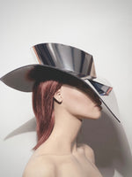 Space musketeer hat ,Big brim, futuristic fedora , incorporated visor