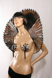 THE ORIGINAL Divamp goddess bolero stand up collar ,scifi robot futuristic stole shrug cybergoth wrap armor fetish egyptian costume