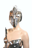 Gladiator mask spartan futuristic helmet warrior mask headpiece armor sci fi cyber headdress cybergoth divamp couture