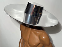 The chrome Zorro big hat ,silver Big brim ,floppy hat ,fedora from Divamp Couture