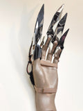 Cyborg hand, 5 chrome finger clauws, Edward-scissors, steampunk paws