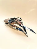 Cyborg hand, 5 chrome finger clauws, Edward-scissors, steampunk paws