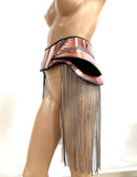 Embossed bustle , futuristic outfit female Torera from divamp Couture with retractable fringes