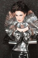 THE ORIGINAL Divamp goddess bolero stand up collar ,scifi robot futuristic stole shrug cybergoth wrap armor fetish egyptian costume