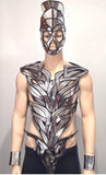 organic chest armour for men , chrome organic futuristic bustplate