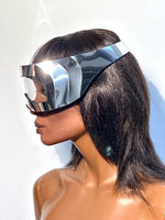 Chunky frames, futuristic eyewear visors, future eyewear, groovy paycodelic headpiece