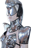 warrior scifi epaulettes, armour shoulders of a borg suit