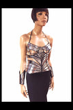Futuristic Chrome clear cincher, waist belt waspie, underbust cincher, goth,robot costume cyber,cosplay,avantgarde, burlesque, futuristic, s