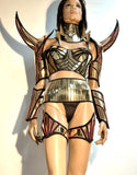 Shoulder armour ,Removable horns armor, fantasy costume